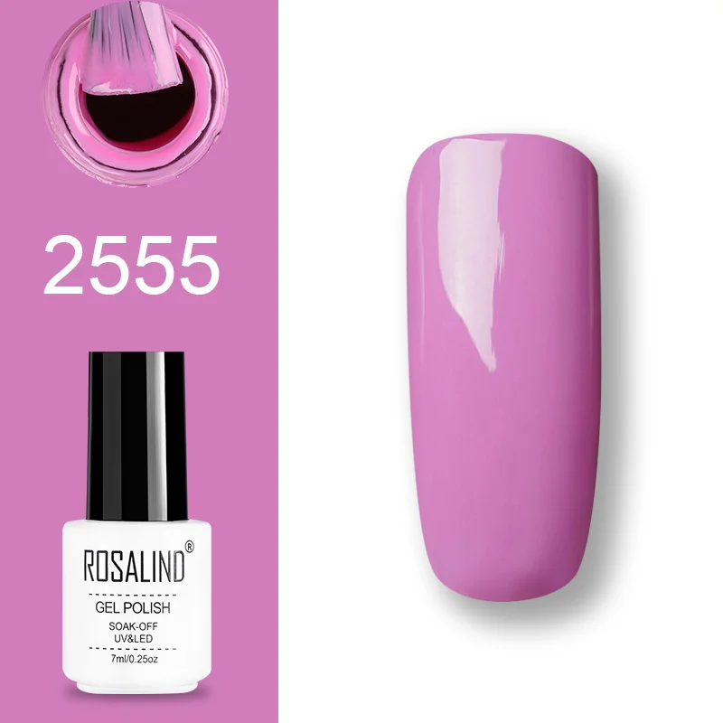 ROSALIND набор гель-лаков UV Vernis полуперманентный праймер верхнее покрытие 7 мл полигель-лак для маникюра - Цвет: GN22-ROSALIND