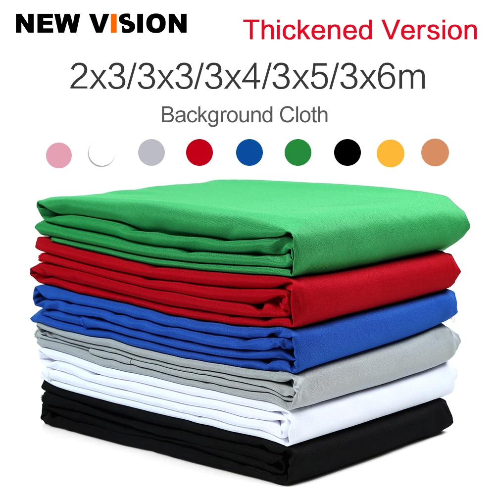 Thicken Black White Green Blue Grey Red Yellow Muslin Photo Backgrounds Studio Photography Screen Chromakey Backdrop Cloth