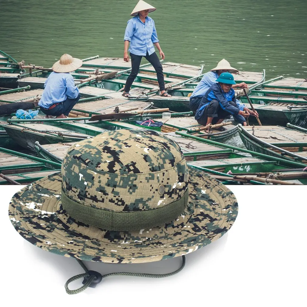 Панама унисекс для женщин и мужчин Gorra Boonie шляпа для рыбалки широкая Военная Кепка Солнцезащитная Повседневная Военная Кепка