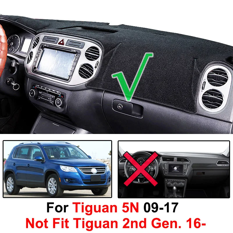 Xukey для Volkswagen VW Tiguan 2009 2010 2011 2012- тире коврики приборной панели крышки колодки козырек от солнца приборная панель ковровые покрытия
