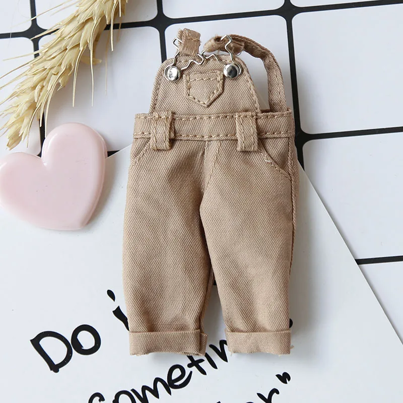 ob11 doll clothes  bjd clothes  Fashion strap denim trousers for obitsu11,piccodo, GSC,  1/12bjd doll clothes accessories pants 8