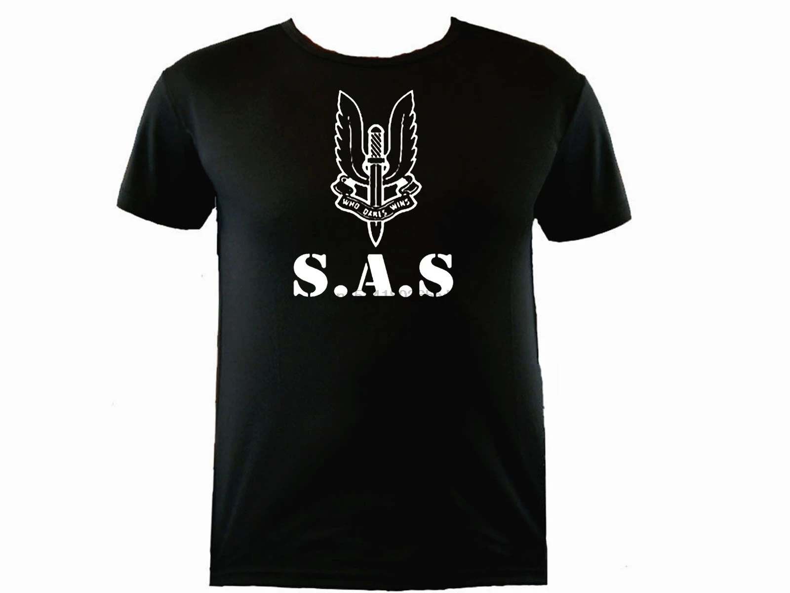 UK British Air Special Forces SAS black sweat proof workout polyester t-shirt |