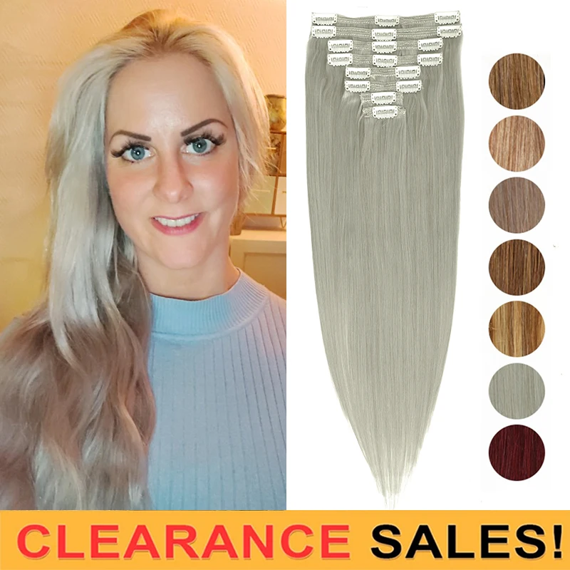 MRSHAIR Clip In Hair Human Hair Extensions Full Head For Hair Volume