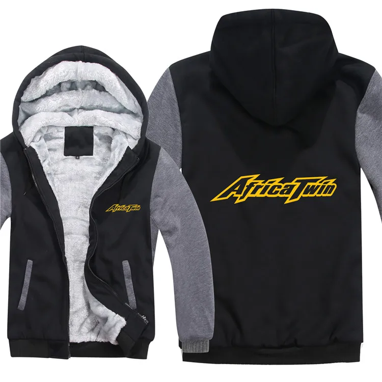 Зимние мотоциклетные Приключения Африка Твин толстовки Мужская мода шерсть подкладка куртка Африка Твин пуловер Толстовка