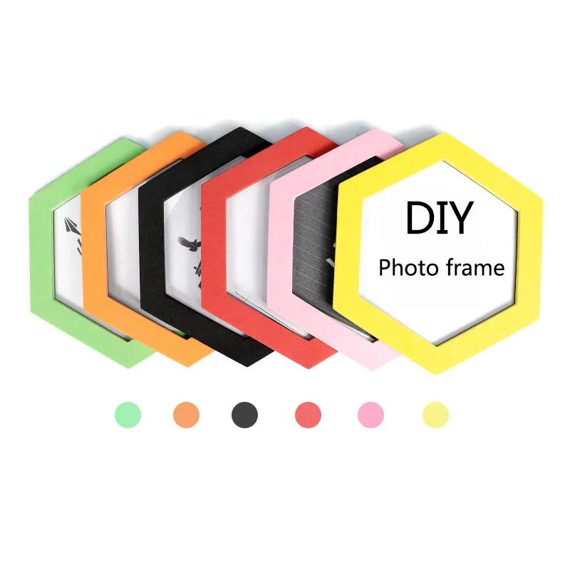 Соты DIY Головоломка фоторамка для картин Шестигранная двухслойная Магнитная настенная паста для холодильника украшение цветная гостиная