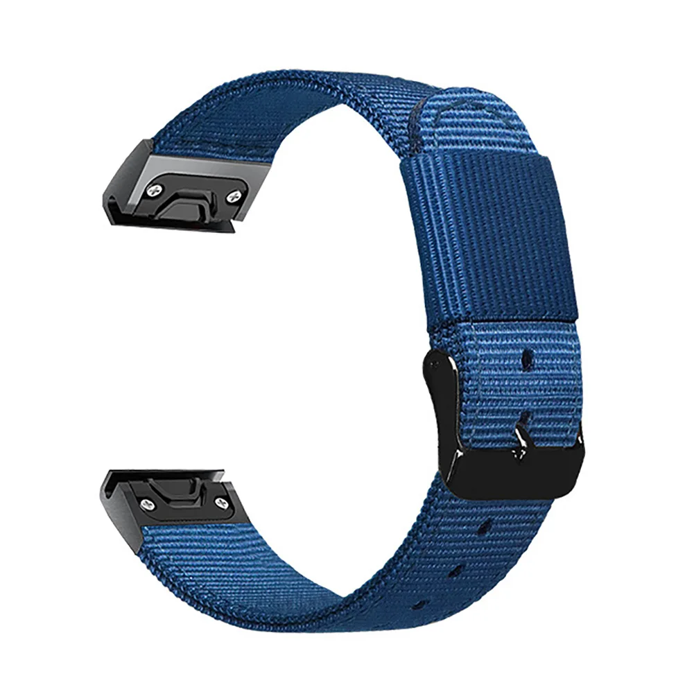 Blue Универсальный 20 мм 22 мм 26 мм ремешок для часов Garmin Fenix6S PRO ремень нейлоновый сменный ремешок для часов Garmin fenix6 fenix 6X - Цвет: Blue