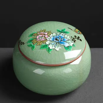 

Tea Jar Porcelain Jar China Traditional Tea Jar Sealed Tank Cans Spices Tea Box Home Decor Tank Cans Coffee Sugar Storage Cans