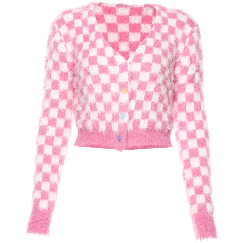 トップス PRADA Mohair blend check cardigan pink Pink Prada Knitwear for Women | Lyst PRADA Mohair blend check