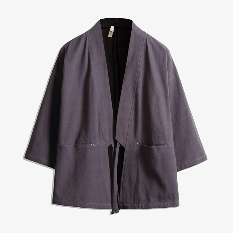 Japanese Kimono Big Size Men Kimono Cardigan Japanese Haori Yukata Casual Outerwear Male Samurai Costume Clothing Summer Beach Kimono