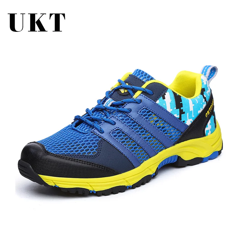 

Non-slip Cushioning Outdoor Sport Shoes Breathable Summer Mesh Mens Running Shoes Lace-up Light Soft Men Sneakers Size 39-45