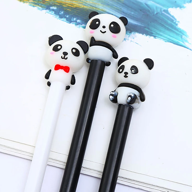 36Pcs Kawaii Panda Gel Pens Cute Stationery Store Funny Rollerball Ballpoint School Office Supply Accessory Item Material 2021 | Канцтовары