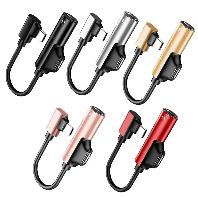 Кабель-удлинитель для наушников 2 в 1 usb type C до 3,5 мм разветвители OTG USB-C адаптер конвертер type-C Jack USBC