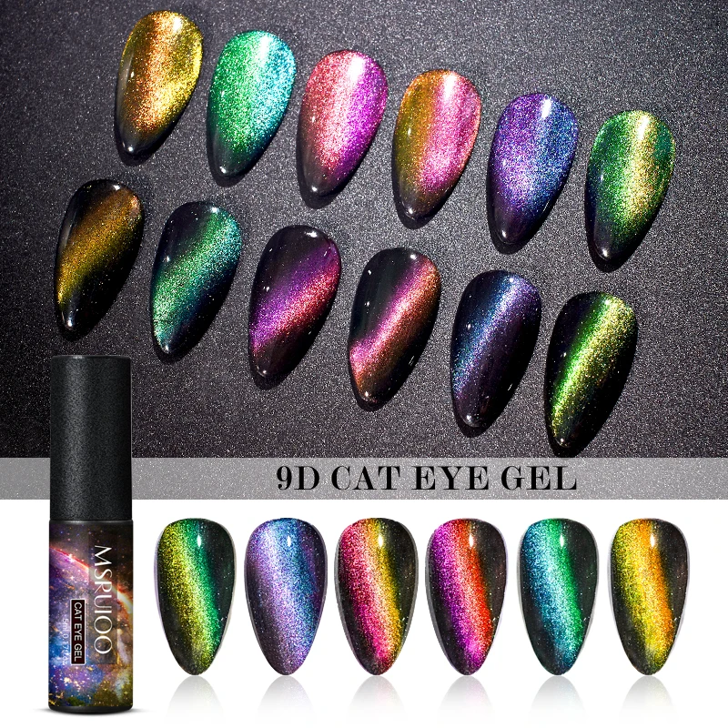 MSRUIOO 9D Galaxy кошачий глаз Гель лак Хамелеон магнитный отмачиваемый УФ/светодиодный