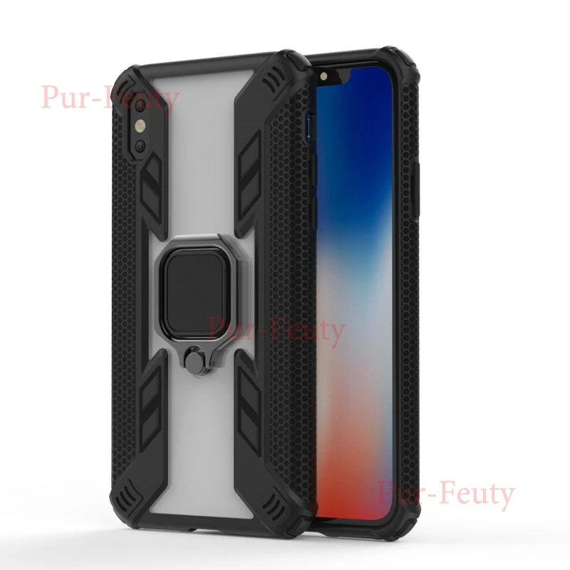 Чехол для Apple IPhone X S Силиконовый Броня бампер ударопрочный металлический кольцо сверхмощная защита модная задняя крышка для Apple IPhone X