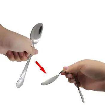 

HobbyLane 2PCS Creative Magic Props Ideation Bent Spoon Fork Interactive Stage Magic Trick Toys