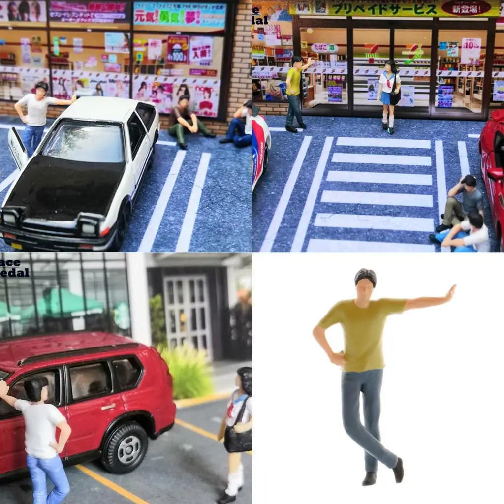 1/64 Miniature Tiny Classic Men Figure Toys Diorama Scenery Building Accessory Decor