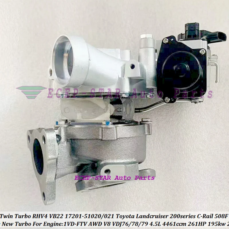 1 Turbo RHV4 VB22 VB36 17201-51020 17201-51021 для TOYOTA Land Cruiser 200 серии D-40 V8 1VD FTV 1VD-FTV VDJ76 VDJ78 VDJ79 4.5L