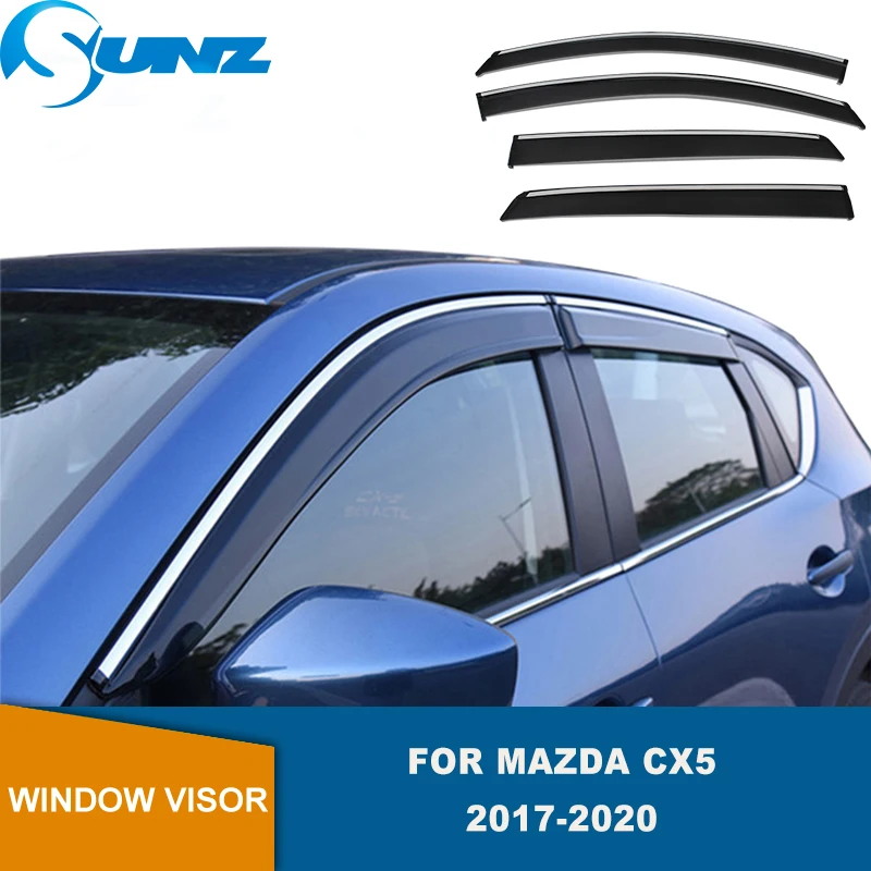 Side Window Deflectors For Mazda CX5 CX 5 CX-5 2017 2018 2019 2020 2021 Car Weathershields Sun Rain Guards Door Visor SUNZ | Автомобили и