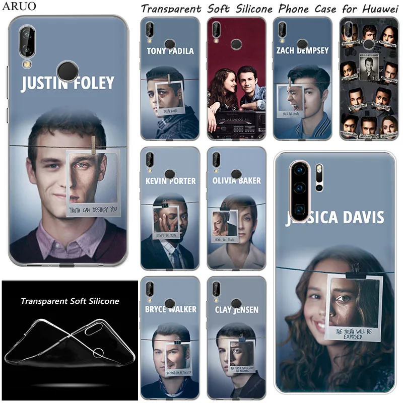 13 Reasons Why Phone Case for huawei Y7 2020 Y3 Y6 Y5 Lite Y9 prime 2019 2018 Cool design Soft Silicone mobile Back shell Capa