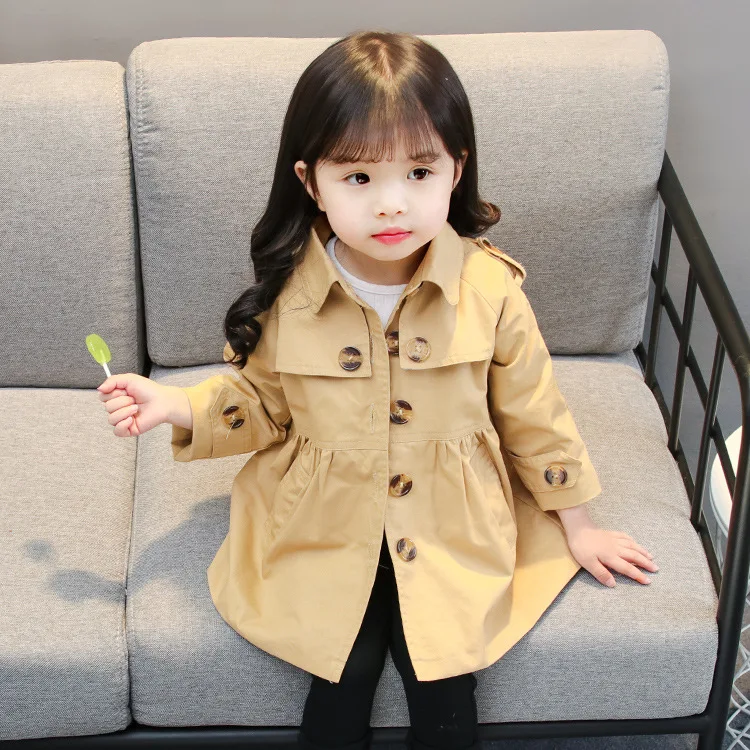

Cross Border for 2019 New Style Spring And Autumn Kids' Overcoat Korean-style Baby Trench Coat Europe And America Coat on Behalf