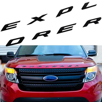 

3D Letters ABS Front Hood Emblem Explorer Sport Hood Letters Stickers for Ford Explorer 2011-2020( Matte Black)