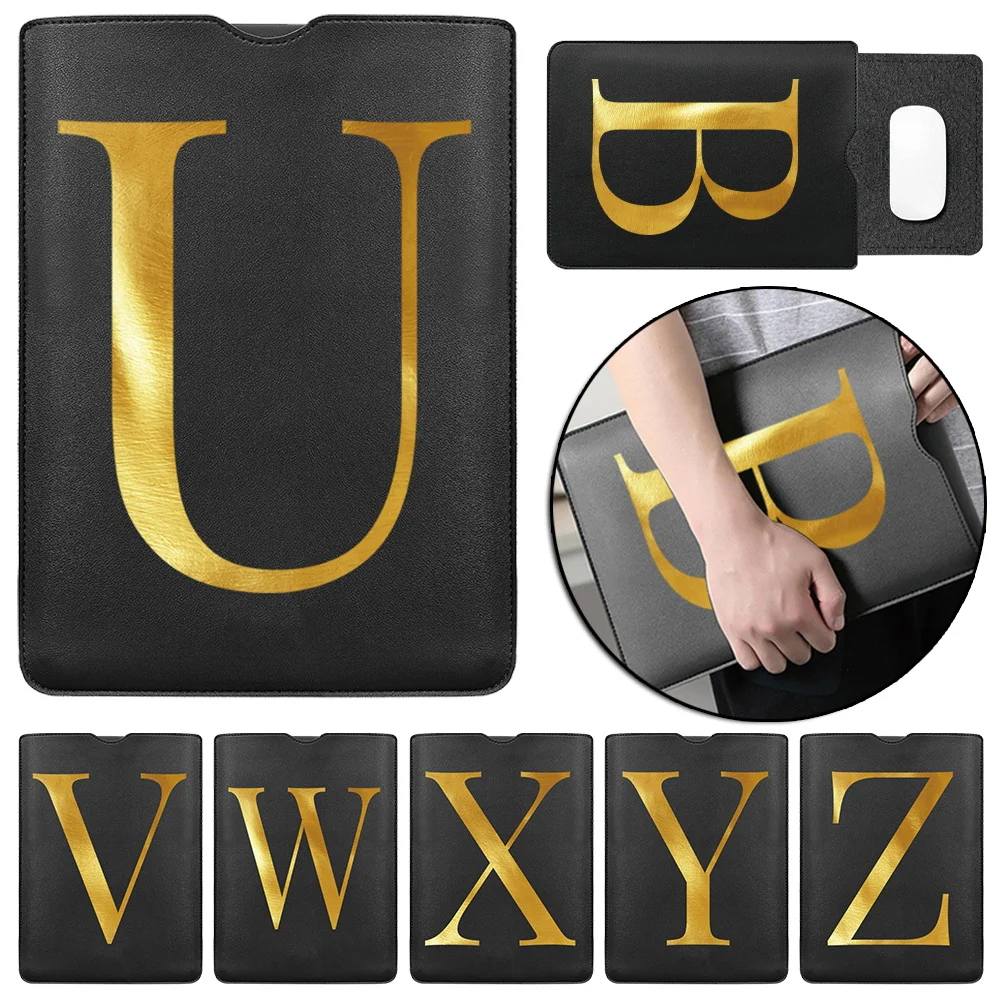 Borsa Per Laptop Per 11 13 14 15 Pollici Macbook Air Pro 13 15 Acer Dell Classic Letters Custodia In Pelle Per Huawei Matebook 13S 14S 15 Custodia