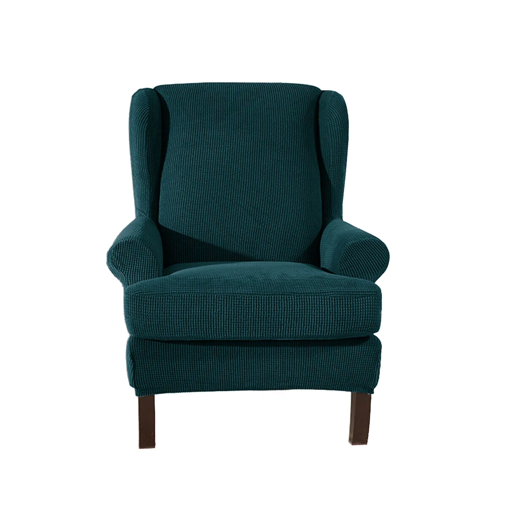 

Chair Cover Reusable Sofa Practical Check Pattern Slipcover Arm Stretchable Recliner Protector Wing Back Home Washable Durable
