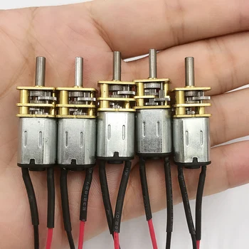

5pcs N20 All metal Gear motor DC3V-6V 25RPM-50RPM DC5V 42RPM Slow speed electric motor 9.2mm shaft DIY Robots and toy cars
