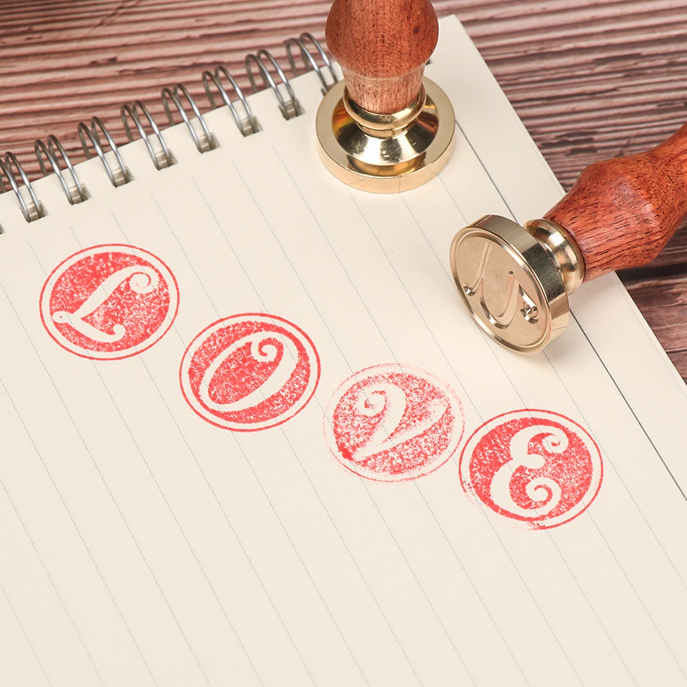 Ретро DIY ремесло медная голова восковая печать A-Z буквы печать узоры воск штамп деревянные печатки свадебные карты поставка