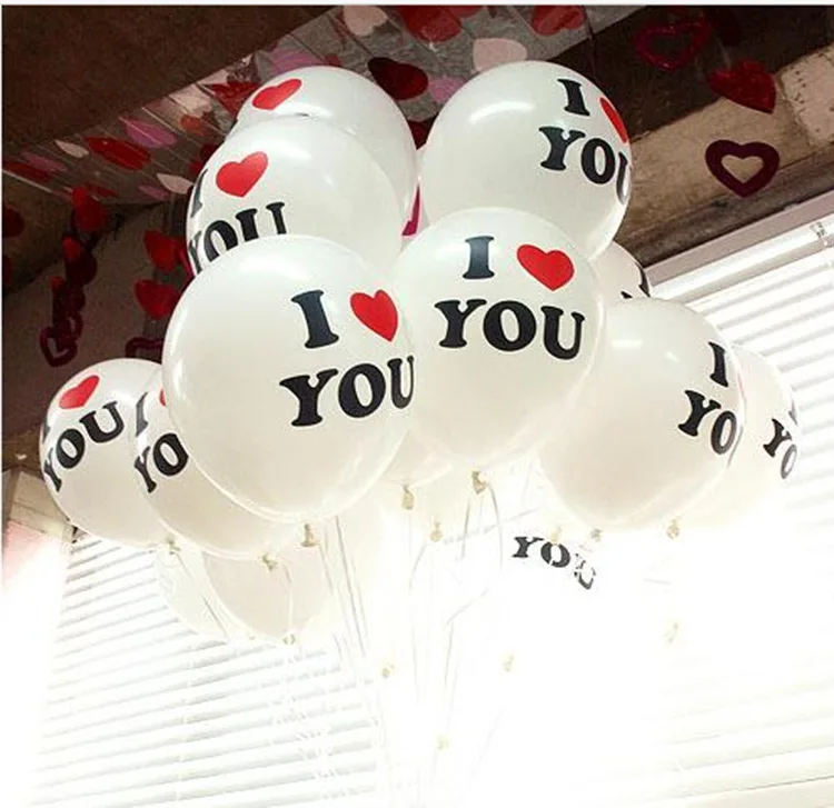 Принадлежности для свадебных церемоний творческие подарки I LOVE You шар День рождения Брак дом сцена декоративные 12-дюймовый
