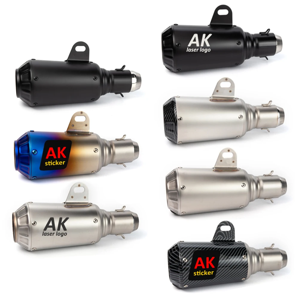 Universal Motorcycle Exhaust Tail Pipe 36-51mm Slip-on Muffler with AK Logo for Yamaha MT 07 Z900 Ninja 400 GSR 600 SV650 MP3 | Автомобили