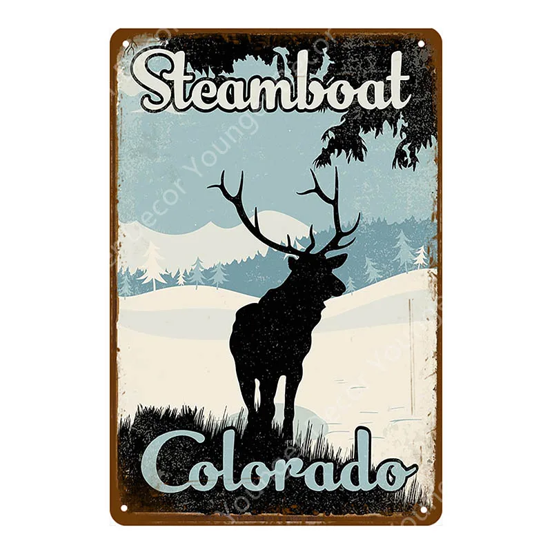 Man Cave Warning Hunting Tin Sign Vintage Wall Decor For Farm House Gun Shop Decorative Plate Hunter Gift Deer Poster YI-143 - Цвет: YD2989AI
