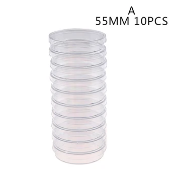 

Hot 10Pcs 55mm Polystyrene Sterile Petri Dishes Bacteria Culture Dish for Laboratory Medical Biological Scientific Lab Supplies