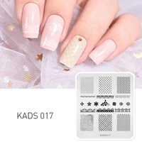 New Arrival Nail Art Templates Honeycomb & Grid Beauty Pattern Nail Polish Stamp Printed Plates Nail Stencil Manicure Tool 2