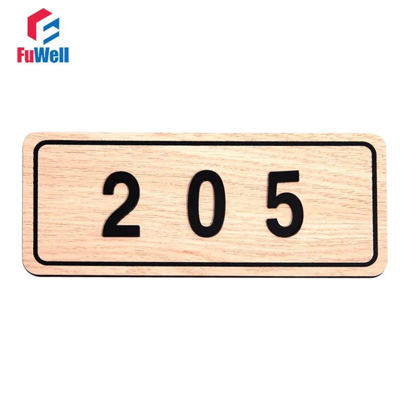 Цифровая самоклеящаяся наклейка для дверей деревянная доска акриловый номер