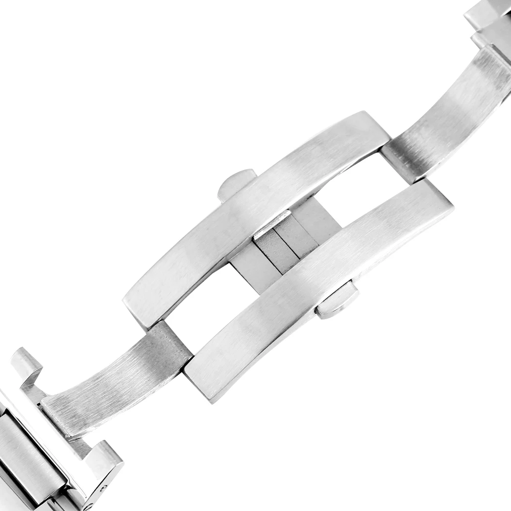 Silver Stainless Steel Watch Strap 9MM 11MM 12MM  Push-Button Hidden Clasp Replacement Wristwatches Bracelet horloge bandjes