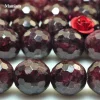 Mamiam Natural Red Garnet Faceted Round Beads 6-10mm Smooth Loose Stone Diy Bracelet Necklace Jewelry Making Beading Gift Design ► Photo 3/5