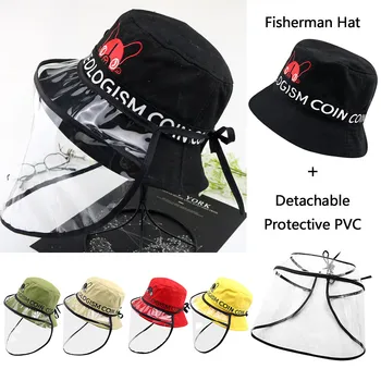 

2020 Kids Dustproof Anti Spitting Protective Mask Visor Hat Face Shield Fisherman Cap Protective Visor Hat Face Shield Fisherman