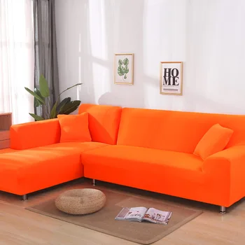 

Modern Style Sofa Cover For Living Room 1/2/3/4 Seater Solid Color Elastic Spandex Slipcovers Couch Cover Need Buy 2 Piece