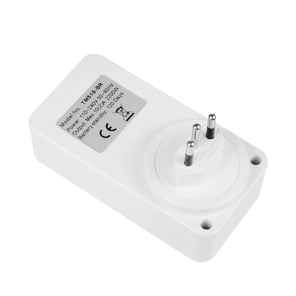 SINOTIMER TM519 7 дней Еженедельный ЖК-цифровой программируемый переключатель розетка таймер вилка контроль релейного переключателя времени ЕС/США/Великобритания/IT/BR/IL