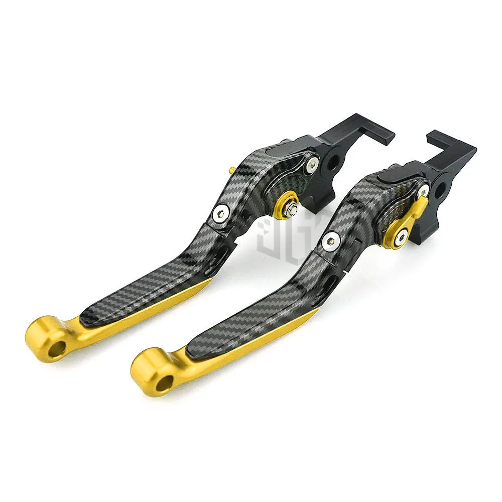 Carbon Gold Для YAMAHA NMAX 155 2013 Аксессуары для мотоциклов с ЧПУ Регулируемый Короткие сцепные рычаги руль - Цвет: Carbon Gold