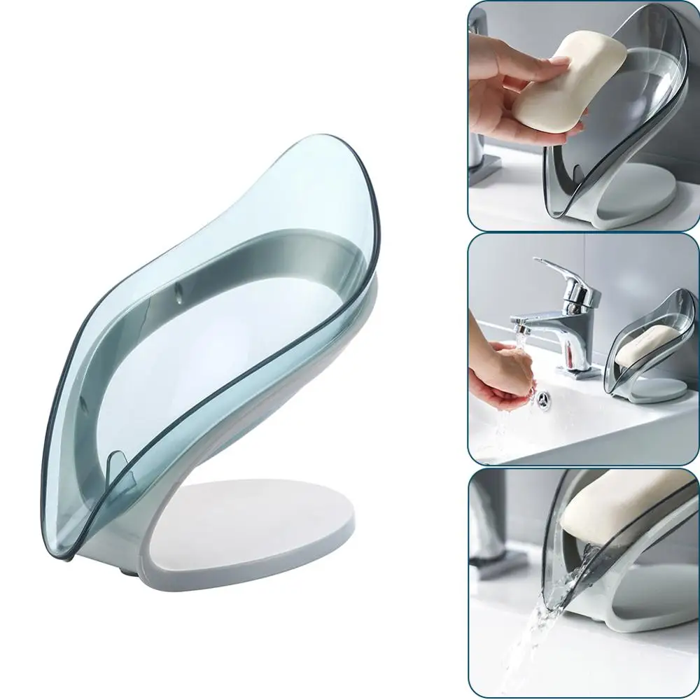 

Leaf Shape Soap Box Drain Soap Holder Box Bathroom Shower Soap Holder Dish Storage Plate Tray Bathroom Supplies Gadgets