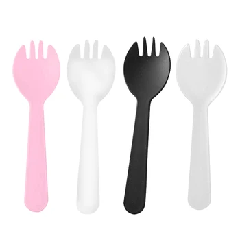 

400 Pcs Thicken Plastic Disposable Spoons for Cakes Yogurt Fast Food Baking Supplies Tableware Ice Cream Dessert Spoon