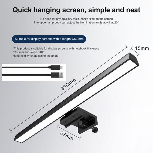 Desk Lamp Screen hanging light Foldable Student Eyes Protection Reading Writing Learning Desk Lamp Display Hanging Light