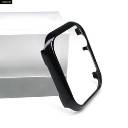 Shiny Metal Frame Aluminum Alloy Bumper Case for Apple Watch - URVOI Enhanced Cover for 45mm & 49mm (Black)