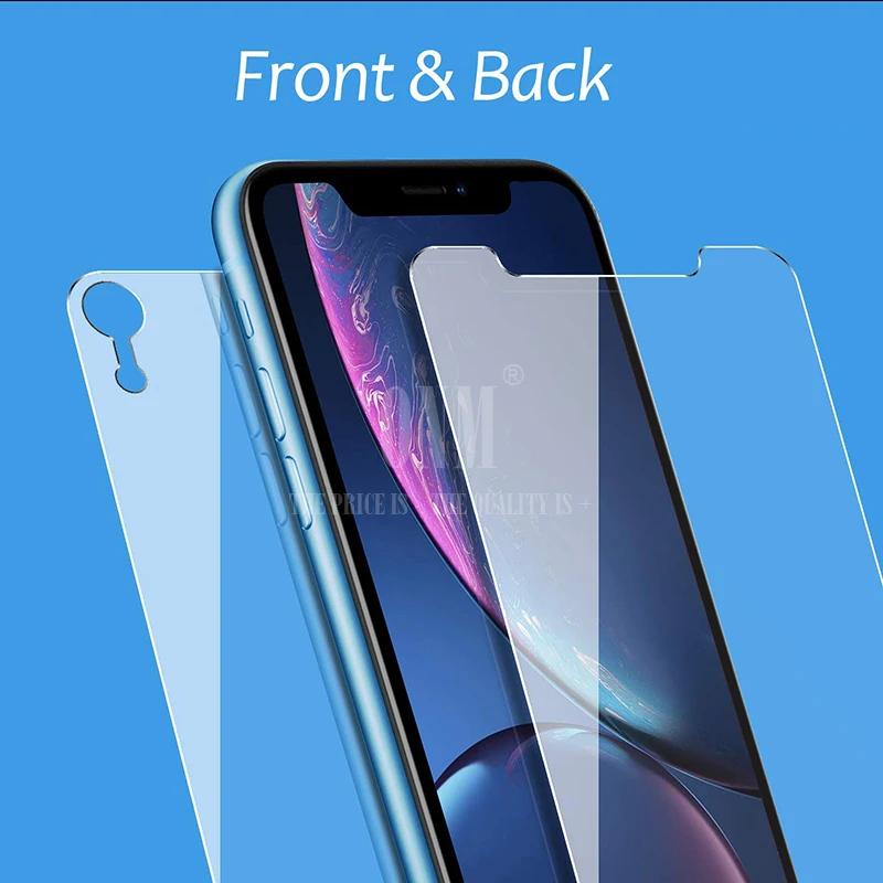 Передняя и задняя Защита экрана для iPhone X Xs XR закаленное стекло Передняя и задняя защита от отпечатков пальцев/царапин для iPhone XS Max - Цвет: for iPhone XR