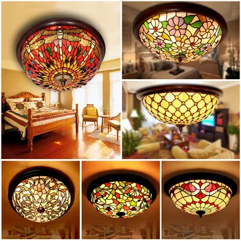 

Round American retro porch balcony corridor lamp aisle bedroom living room warm ceiling lamp