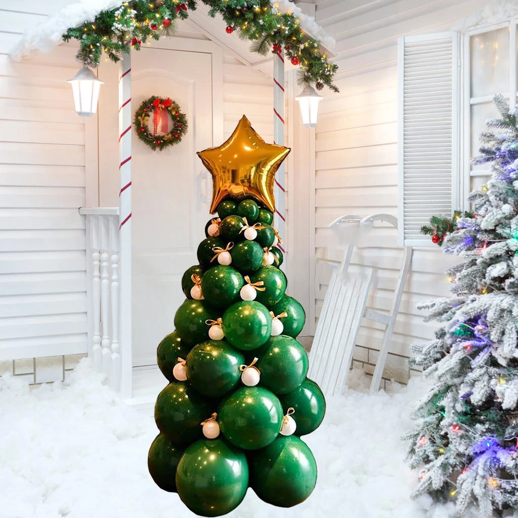 93 peças árvore de natal balão balão de natal guirlanda arco kit para festa  de ano novo decoração|Balões e acessórios| - AliExpress
