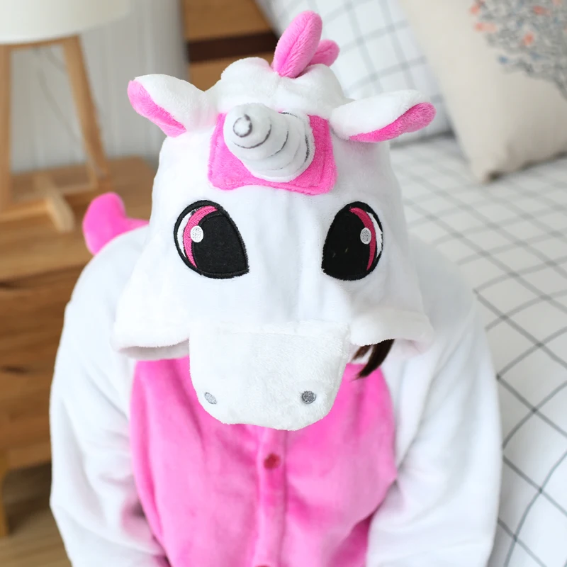 cheap baby sleepwear 2021 Children Onesie Kids Unicorn Panda Pajamas Animal Cartoon Blanket Sleepers Baby Costume Winter Boys Girls Licorne Jumspuit children's birthday pajamas