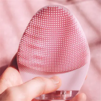 

Ultrasonic Vibration Large-Area Silicone Bristles Electric Facial Cleanser Clean Massage Unblock Pores